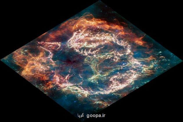 جزییات غیرمنتظره بقایای یک ابرنواختر در عکس جدید تلسکوپ جیمز وب